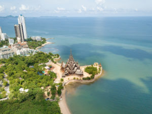 Drohnen Aufnahme Sanctuary of truth Pattaya